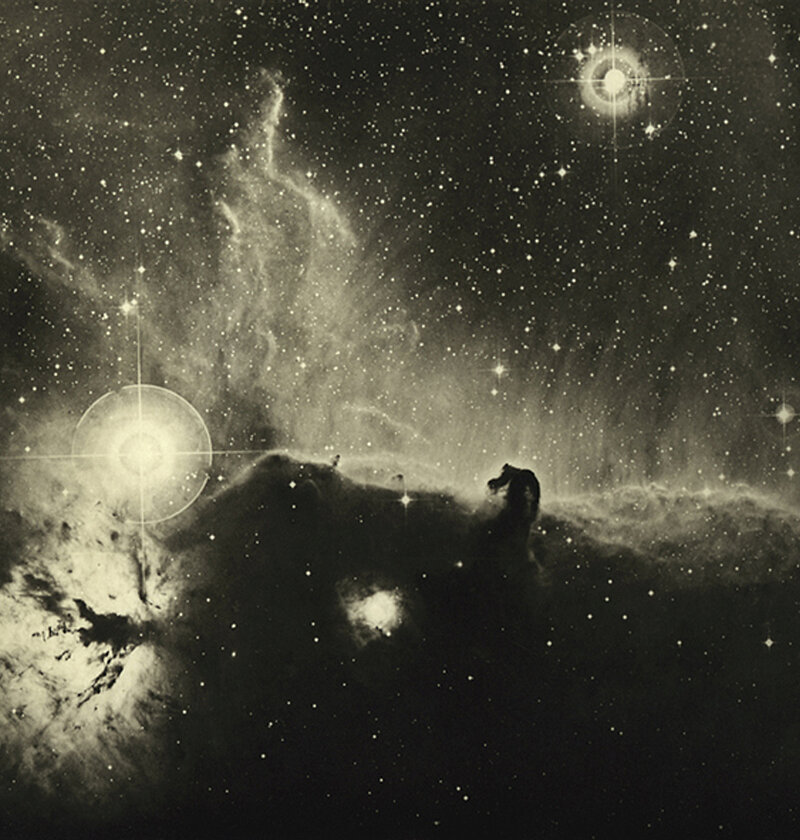 Vue détaillée, David Malin, Dust and Gas Adrift in Orion, sans date