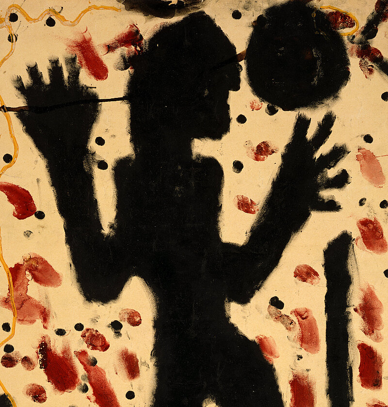 Louis Soutter, Crépuscule du gangster, 1937 - 1942, Tusche und Gouache auf Papier (Fingermalerei) (Detail) Louis Soutter, Crépuscule du gangster, 1937 - 1942, Tusche und Gouache auf Papier (Fingermalerei) (Detail)