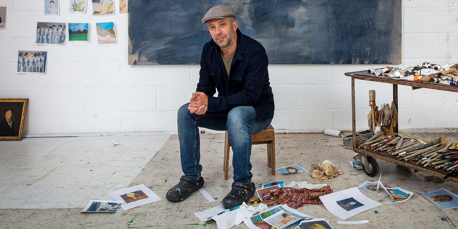Gideon Rubin in seinem Studio, London 2020. Foto: Richard Ivey Gideon Rubin in seinem Studio, London 2020. Foto: Richard Ivey